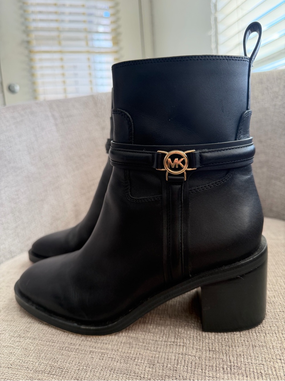 Michael Kors Black Leather Ankle Boots